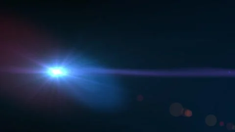 Cinematic lens flare light effect on black background 4K Video stock 342301435
