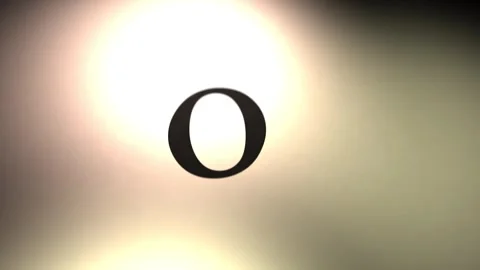 Cinematic Letter Sliding Across Camera -  Lowecase O Vídeos de archivo 342939073
