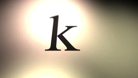 Cinematic Letter Sliding Across Camera -  Lowecase K 動画素材 342939093