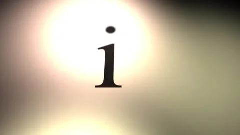 Cinematic Letter Sliding Across Camera -  Lowecase I Vídeo Stock 342939094