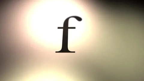 Cinematic Letter Sliding Across Camera -  Lowecase F Видео 342939110
