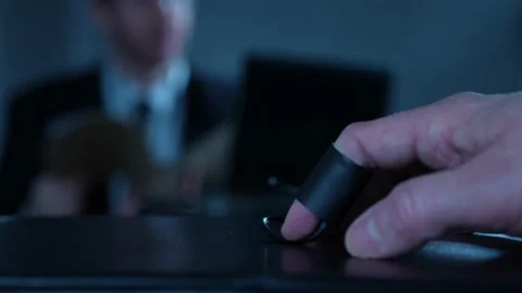 Cinematic Lie Detector, Polygraph Test In Interrogation Stock Footage 168483407