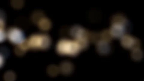 Cinematic Light Bokeh Overlay on Black Background Stock Footage 332352277