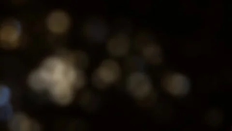 Cinematic Light Bokeh Overlay on Black Background Stock Footage 332352278