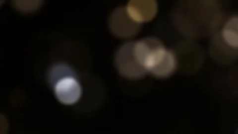 Cinematic Light Bokeh Overlay on Black Background Stock Footage 332352279