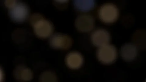 Cinematic Light Bokeh Overlay on Black Background Stock Footage 332352280