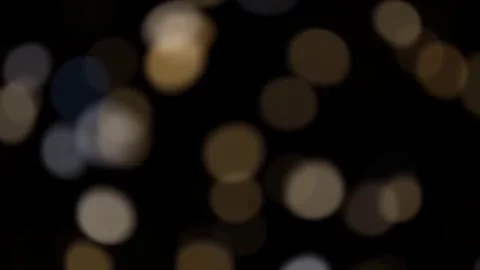 Cinematic Light Bokeh Overlay on Black Background Stock Footage 332352283
