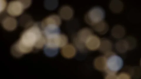 Cinematic Light Bokeh Overlay on Black Background Stock Footage 332352285