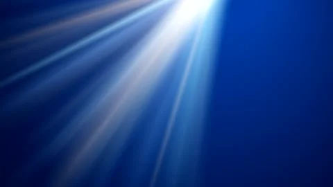 Cinematic light rays glowing on dark blue background Stock-Footage 346234080