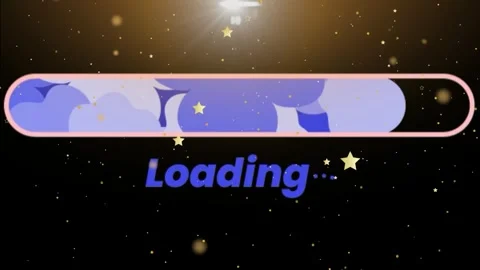 Cinematic Loading Progress Bar Animation with Shimmering Gold Stars 스톡 동영상 336656529