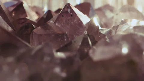Cinematic Macro Amethyst Crystal with Probe Lens Abstract Texture 4K 09 Stock Footage 329191761