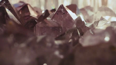 Cinematic Macro Amethyst Crystal with Probe Lens Abstract Texture 4K 08 Stock Footage 329191834