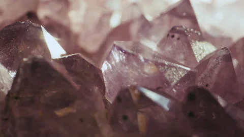 Cinematic Macro Amethyst Crystal with Probe Lens Abstract Texture 4K 05 Stock Footage 329192560