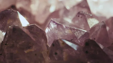 Cinematic Macro Amethyst Crystal with Probe Lens Abstract Texture 4K 04 Stock Footage 329192567