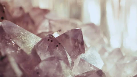Cinematic Macro Amethyst Crystal with Probe Lens Abstract Texture 4K 03 Stock Footage 329192583