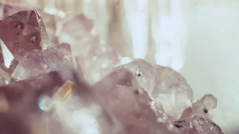 Cinematic Macro Amethyst Crystal with Probe Lens Abstract Texture 4K 02 Stock Footage 329192629