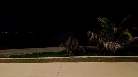 Cinematic Malecon oceanfront view and Caribbean coast 库存影片 346662553