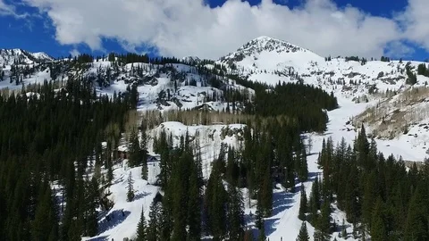 Cinematic masterpiece Utah snow, mountains Stock Footage