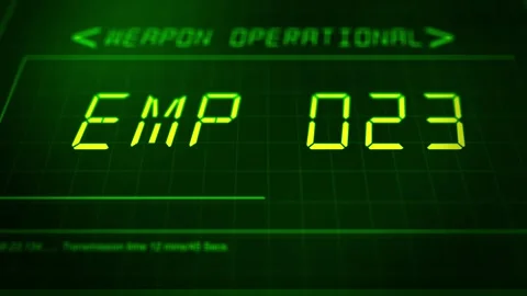 Cinematic Military HUD Interface Launch Panel - Emp Stock Footage 346735608