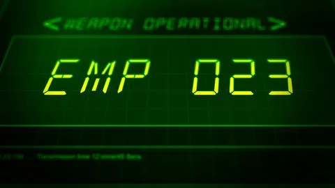 Cinematic Military HUD Interface Launch Panel - Emp 10 Stock Illustration