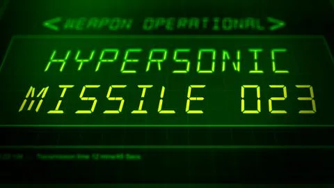 Cinematic Military HUD Interface Launch Panel - Hypersonic Missile 10 Stock Illustration