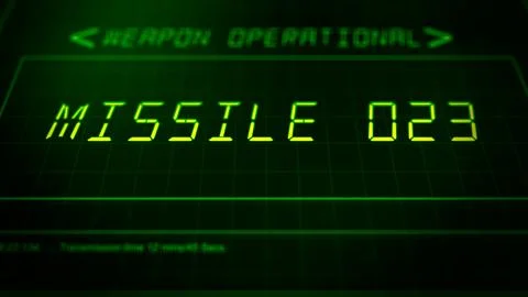 Cinematic Military HUD Interface Launch Panel - Missile 10 Stock Illustration