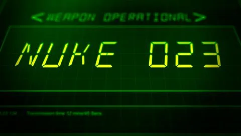 Cinematic Military HUD Interface Launch Panel - Nuke Version 10 Stock Illustration
