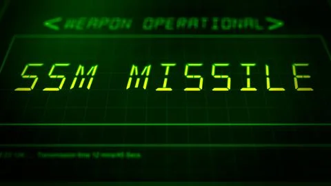 Cinematic Military HUD Interface Launch Panel - SSM Missile 10 Stock Illustration