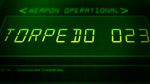 Cinematic Military HUD Interface Launch Panel - Torpedo Version 10 Stock Illustration