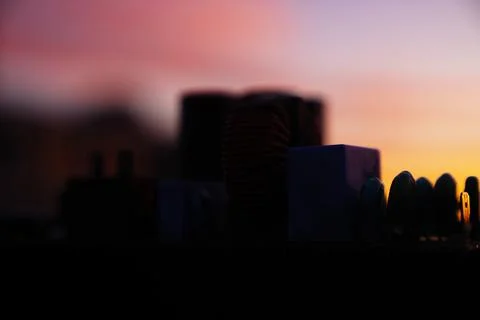 Cinematic Moody Close-up of Electronic Components at Sunset Stock Photos