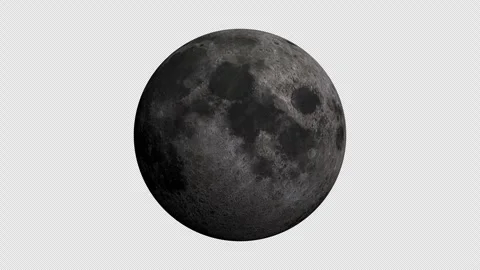 Cinematic Moon in Deep Space with Glowing Lunar Surface Stock Footage 337239084