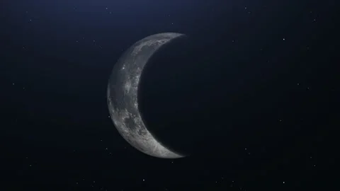 Cinematic Moon Eclipse from Space on stars background. Stock Footage 211664540