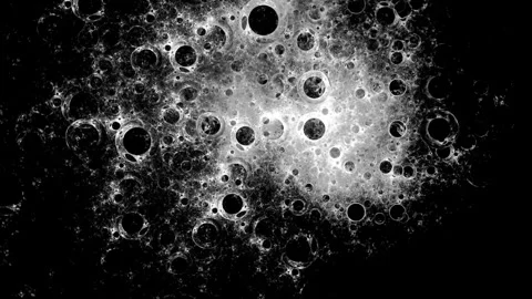 Cinematic Moon Surface Craters Lunar Texture Motion Background Stock Footage 345962003