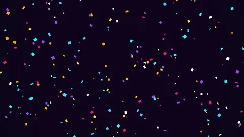 Cinematic motion background of falling colorful confetti Stock Footage 344809710