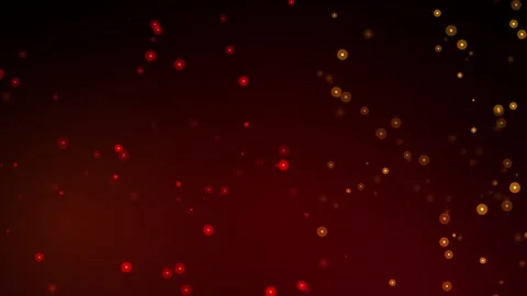 Cinematic motion loop of glowing red and orange particles Stock Footage 345695037
