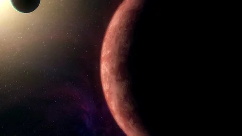 Cinematic motion render of sci fi space alien planet Stock Footage 324787903