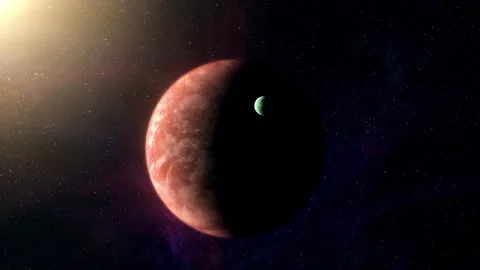 Cinematic motion render of sci fi space alien planet Stock Footage 324790756