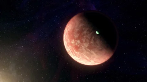 Cinematic motion render of sci fi space alien planet Stock Footage 324793351