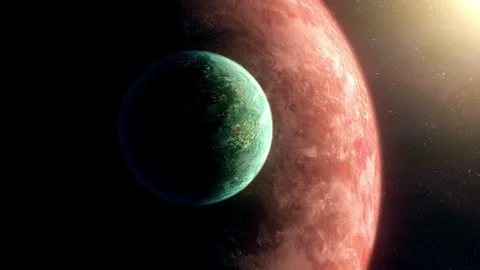 Cinematic motion render of sci fi space alien planet Stock Footage 324793388