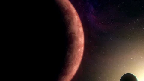 Cinematic motion render of sci fi space alien planet Stock Footage 324793485