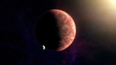 Cinematic motion render of sci fi space alien planet Stock Footage 324795112