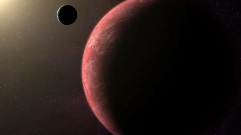 Cinematic motion render of sci fi space alien planet Stock Footage 324806138