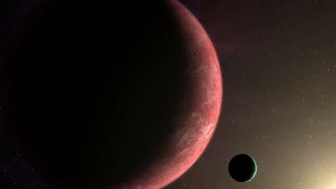 Cinematic motion render of sci fi space alien planet Stock Footage 324806488