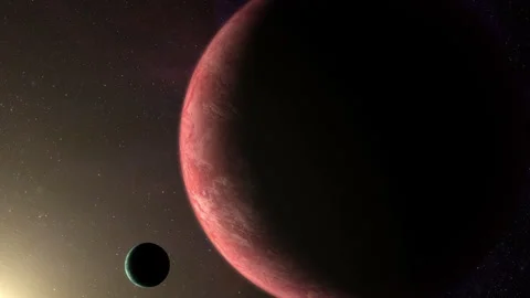Cinematic motion render of sci fi space alien planet Stock Footage 324807614