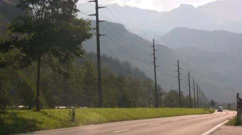 Cinematic Mountain Road Video stock 1013304
