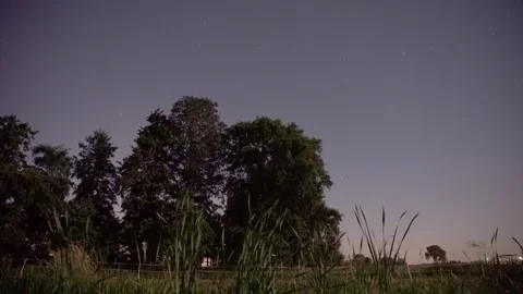 Cinematic Night Landscape Under Moonlight Stock Footage 339623818