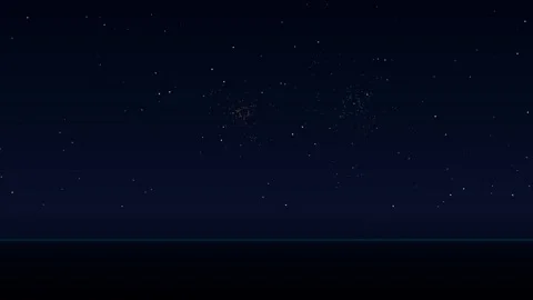 Cinematic night sky with glowing digital particles Stock Footage 346150329