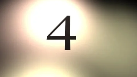 Cinematic Number Sliding Across Camera - 4 Vídeo Stock 342962298