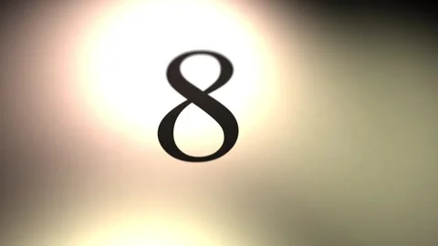 Cinematic Number Sliding Across Camera - 8 動画素材 342962366