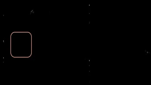 Cinematic Orange Light Sweep Dark Background Glowing Frame Logo Reveal Stock Footage 330123390